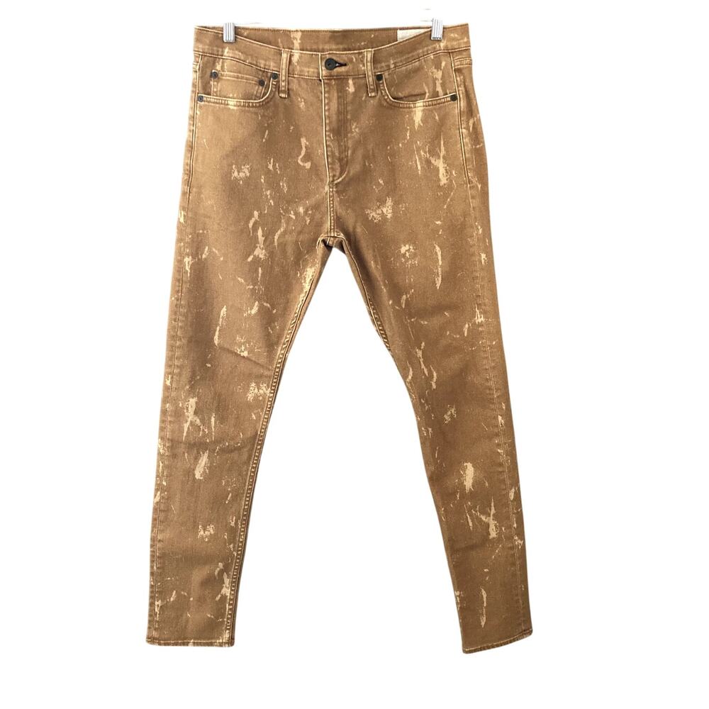 Rag & Bone Fit 1 Skinny Golden Brown Bleach Jeans 33 x 32